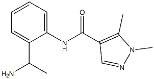 N-[2-(1-aminoethyl)phenyl]-1,5-dimethyl-1H-pyrazole-4-carboxamide 结构式