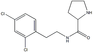 N-[2-(2,4-dichlorophenyl)ethyl]pyrrolidine-2-carboxamide 结构式