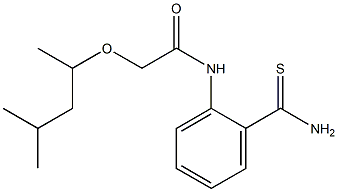 N-[2-(aminocarbonothioyl)phenyl]-2-(1,3-dimethylbutoxy)acetamide 结构式