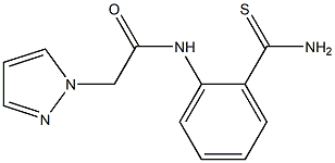 N-[2-(aminocarbonothioyl)phenyl]-2-(1H-pyrazol-1-yl)acetamide 结构式