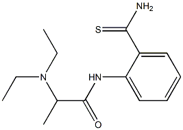 N-[2-(aminocarbonothioyl)phenyl]-2-(diethylamino)propanamide 结构式