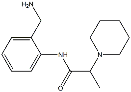 N-[2-(aminomethyl)phenyl]-2-piperidin-1-ylpropanamide 结构式