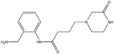 N-[2-(aminomethyl)phenyl]-4-(3-oxopiperazin-1-yl)butanamide 结构式