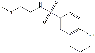 N-[2-(dimethylamino)ethyl]-1,2,3,4-tetrahydroquinoline-6-sulfonamide 结构式
