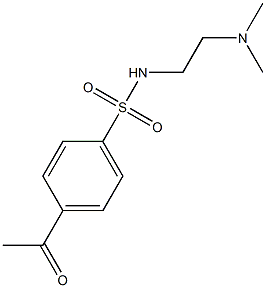 N-[2-(dimethylamino)ethyl]-4-acetylbenzene-1-sulfonamide 结构式