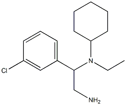 N-[2-amino-1-(3-chlorophenyl)ethyl]-N-ethylcyclohexanamine 结构式