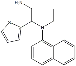 N-[2-amino-1-(thiophen-2-yl)ethyl]-N-ethylnaphthalen-1-amine 结构式