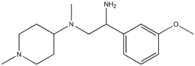 N-[2-amino-2-(3-methoxyphenyl)ethyl]-N-methyl-N-(1-methylpiperidin-4-yl)amine 结构式
