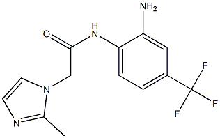 N-[2-amino-4-(trifluoromethyl)phenyl]-2-(2-methyl-1H-imidazol-1-yl)acetamide 结构式