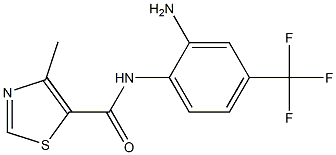 N-[2-amino-4-(trifluoromethyl)phenyl]-4-methyl-1,3-thiazole-5-carboxamide 结构式