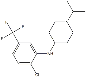 N-[2-chloro-5-(trifluoromethyl)phenyl]-1-(propan-2-yl)piperidin-4-amine 结构式