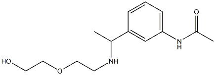 N-[3-(1-{[2-(2-hydroxyethoxy)ethyl]amino}ethyl)phenyl]acetamide 结构式