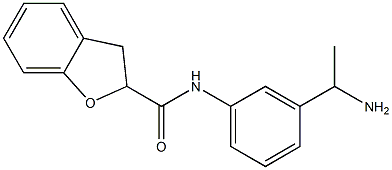 N-[3-(1-aminoethyl)phenyl]-2,3-dihydro-1-benzofuran-2-carboxamide 结构式