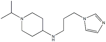 N-[3-(1H-imidazol-1-yl)propyl]-1-(propan-2-yl)piperidin-4-amine 结构式