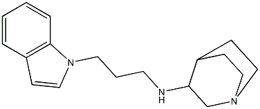 N-[3-(1H-indol-1-yl)propyl]-1-azabicyclo[2.2.2]octan-3-amine 结构式