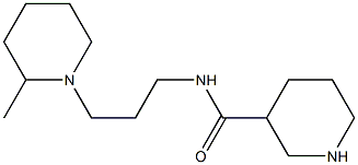 N-[3-(2-methylpiperidin-1-yl)propyl]piperidine-3-carboxamide 结构式