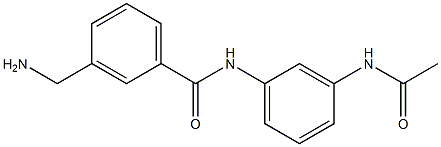 N-[3-(acetylamino)phenyl]-3-(aminomethyl)benzamide 结构式