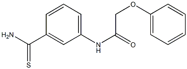 N-[3-(aminocarbonothioyl)phenyl]-2-phenoxyacetamide 结构式