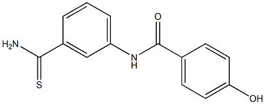 N-[3-(aminocarbonothioyl)phenyl]-4-hydroxybenzamide 结构式