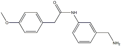 N-[3-(aminomethyl)phenyl]-2-(4-methoxyphenyl)acetamide 结构式