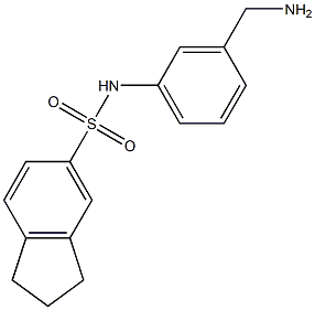 N-[3-(aminomethyl)phenyl]-2,3-dihydro-1H-indene-5-sulfonamide 结构式