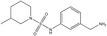 N-[3-(aminomethyl)phenyl]-3-methylpiperidine-1-sulfonamide 结构式