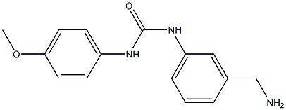 N-[3-(aminomethyl)phenyl]-N'-(4-methoxyphenyl)urea 结构式