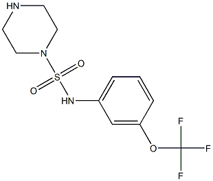 N-[3-(trifluoromethoxy)phenyl]piperazine-1-sulfonamide 结构式