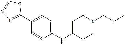 N-[4-(1,3,4-oxadiazol-2-yl)phenyl]-1-propylpiperidin-4-amine 结构式