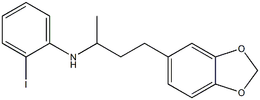 N-[4-(2H-1,3-benzodioxol-5-yl)butan-2-yl]-2-iodoaniline 结构式