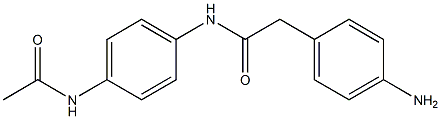 N-[4-(acetylamino)phenyl]-2-(4-aminophenyl)acetamide 结构式