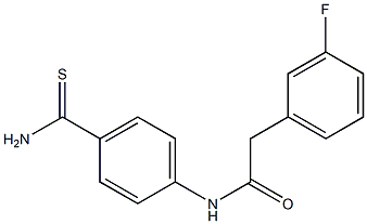 N-[4-(aminocarbonothioyl)phenyl]-2-(3-fluorophenyl)acetamide 结构式