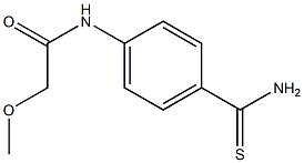 N-[4-(aminocarbonothioyl)phenyl]-2-methoxyacetamide 结构式