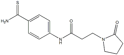 N-[4-(aminocarbonothioyl)phenyl]-3-(2-oxopyrrolidin-1-yl)propanamide 结构式