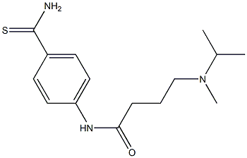 N-[4-(aminocarbonothioyl)phenyl]-4-[isopropyl(methyl)amino]butanamide 结构式
