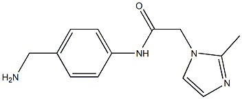 N-[4-(aminomethyl)phenyl]-2-(2-methyl-1H-imidazol-1-yl)acetamide 结构式