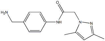 N-[4-(aminomethyl)phenyl]-2-(3,5-dimethyl-1H-pyrazol-1-yl)acetamide 结构式