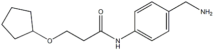 N-[4-(aminomethyl)phenyl]-3-(cyclopentyloxy)propanamide 结构式