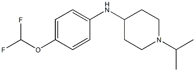 N-[4-(difluoromethoxy)phenyl]-1-(propan-2-yl)piperidin-4-amine 结构式