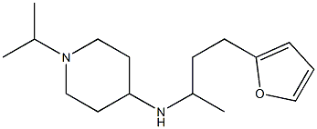 N-[4-(furan-2-yl)butan-2-yl]-1-(propan-2-yl)piperidin-4-amine 结构式