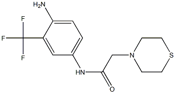 N-[4-amino-3-(trifluoromethyl)phenyl]-2-(thiomorpholin-4-yl)acetamide 结构式