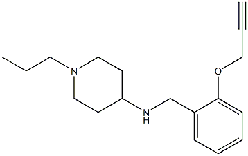 N-{[2-(prop-2-yn-1-yloxy)phenyl]methyl}-1-propylpiperidin-4-amine 结构式