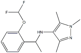N-{1-[2-(difluoromethoxy)phenyl]ethyl}-1,3,5-trimethyl-1H-pyrazol-4-amine 结构式