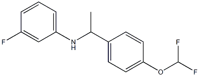 N-{1-[4-(difluoromethoxy)phenyl]ethyl}-3-fluoroaniline 结构式