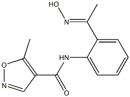 N-{2-[(1E)-N-hydroxyethanimidoyl]phenyl}-5-methylisoxazole-4-carboxamide 结构式