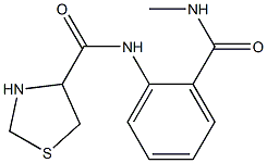 N-{2-[(methylamino)carbonyl]phenyl}-1,3-thiazolidine-4-carboxamide 结构式