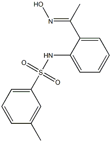 N-{2-[1-(hydroxyimino)ethyl]phenyl}-3-methylbenzene-1-sulfonamide 结构式