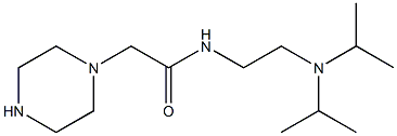 N-{2-[bis(propan-2-yl)amino]ethyl}-2-(piperazin-1-yl)acetamide 结构式