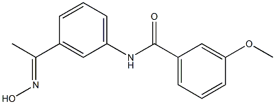 N-{3-[(1E)-N-hydroxyethanimidoyl]phenyl}-3-methoxybenzamide 结构式