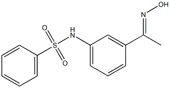 N-{3-[(1E)-N-hydroxyethanimidoyl]phenyl}benzenesulfonamide 结构式